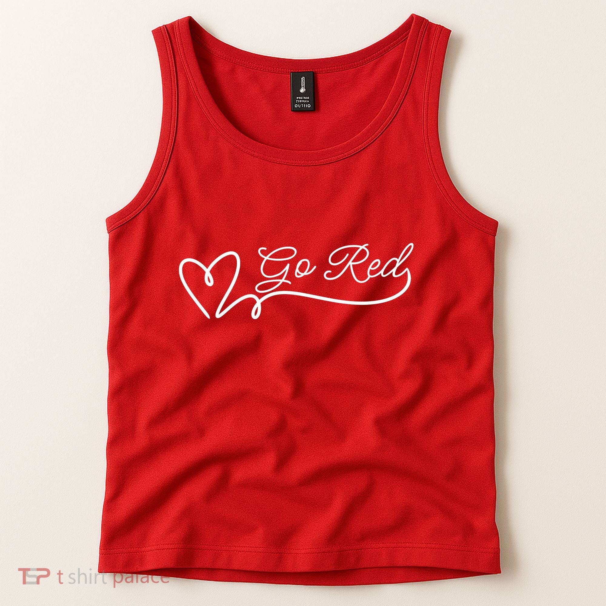Go Red Pulse Heart Disease Awareness Tank Top