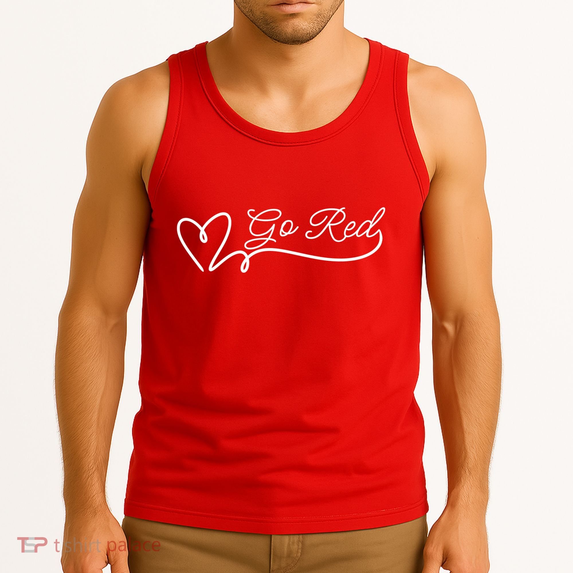 Go Red Pulse Heart Disease Awareness Tank Top