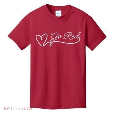 Go Red Pulse Heart Disease Awareness Kids T-Shirt