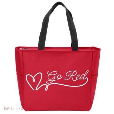 Go Red Pulse Heart Disease Awareness Tote Bag