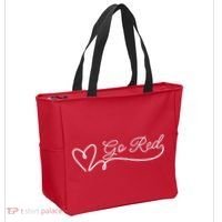 Go Red Pulse Heart Disease Awareness Tote Bag thumb 2