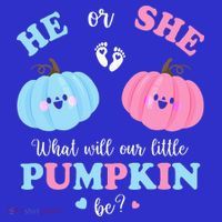 Gender Reveal Party Cute Pumpkin Baby Shower Mom and Dad Kids Sweatshirt thumb 2