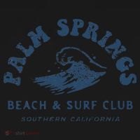 Groovy Retro Palm Springs Beach Surf Club Summer Vacations Women's Hoodie thumb 2