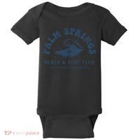 Groovy Retro Palm Springs Beach Surf Club Summer Vacations Baby Bodysuit thumb 0