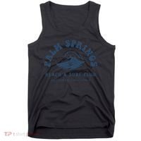 Groovy Retro Palm Springs Beach Surf Club Summer Vacations Tank Top thumb 0