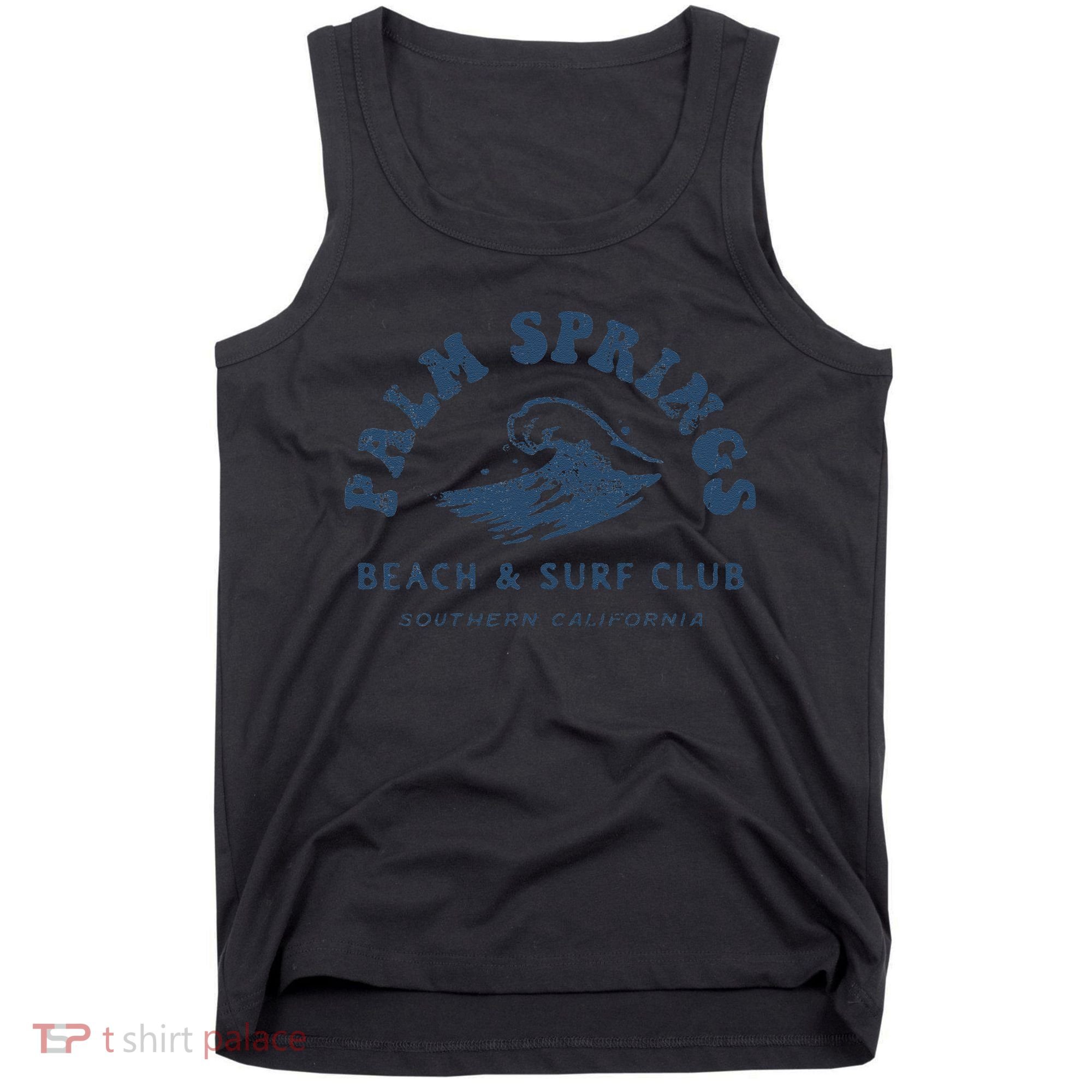 Groovy Retro Palm Springs Beach Surf Club Summer Vacations Tank Top