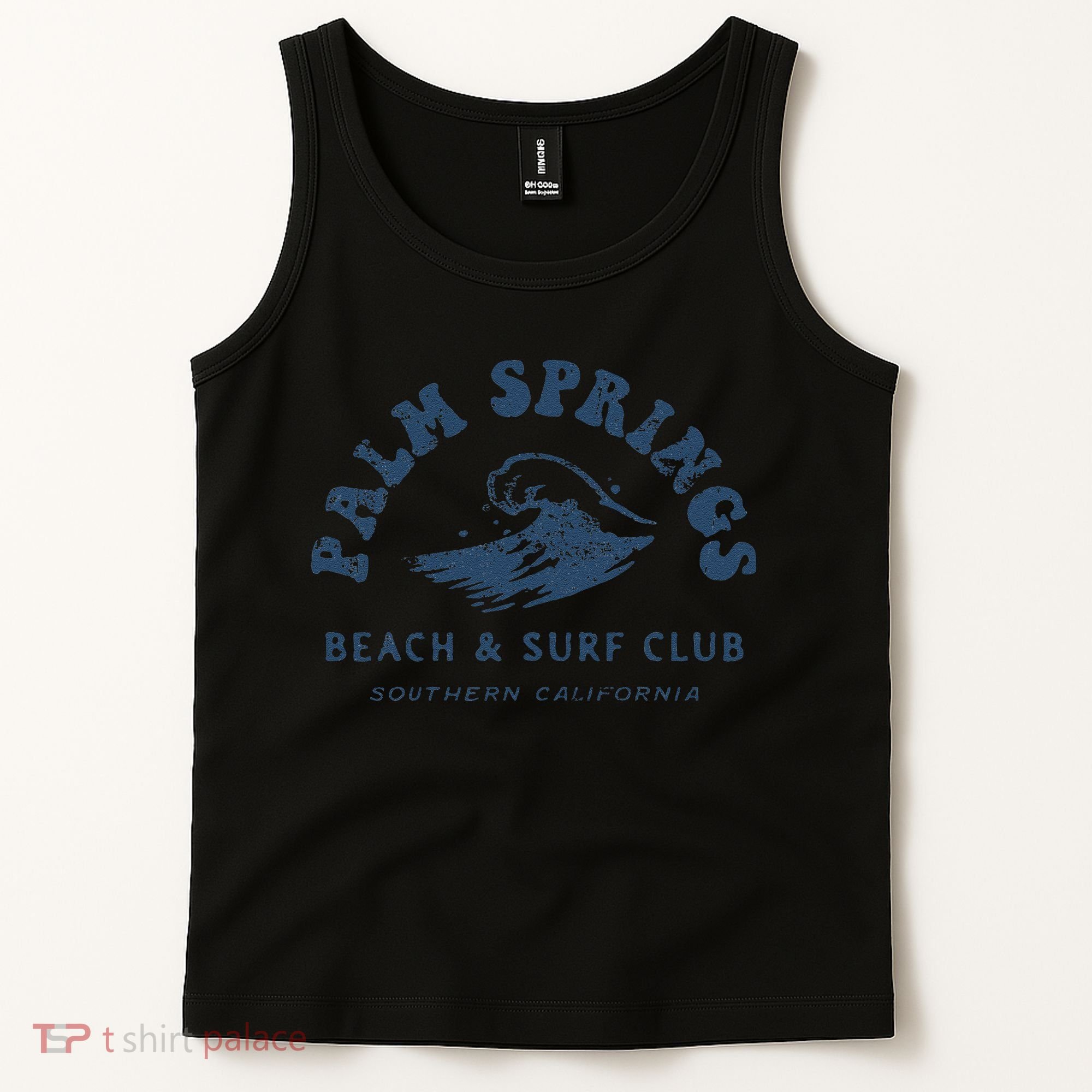 Groovy Retro Palm Springs Beach Surf Club Summer Vacations Tank Top