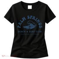 Groovy Retro Palm Springs Beach Surf Club Summer Vacations Women's T-Shirt thumb 0