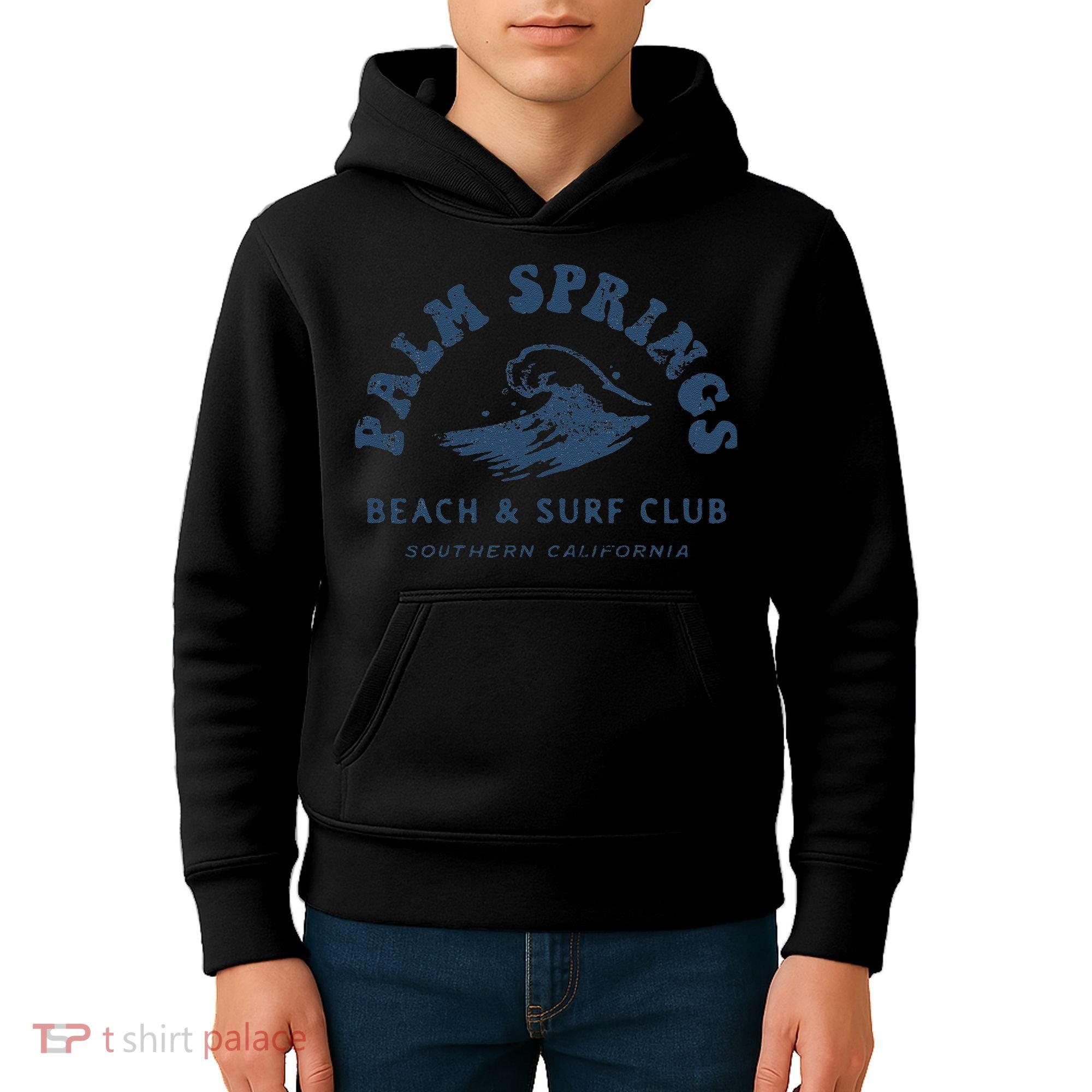 Groovy Retro Palm Springs Beach Surf Club Summer Vacations Kids Hoodie
