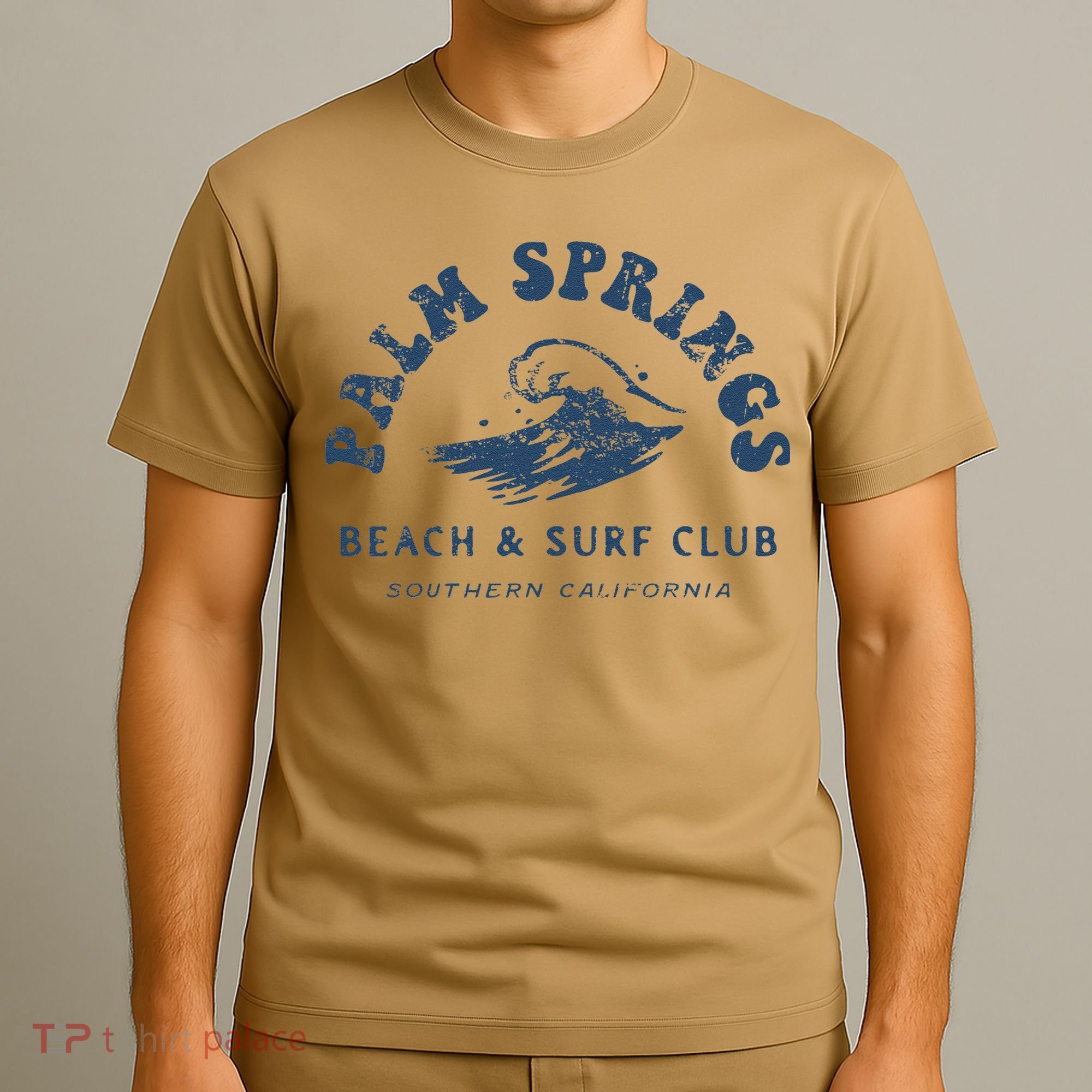 Groovy Retro Palm Springs Beach Surf Club Summer Vacations T-Shirt