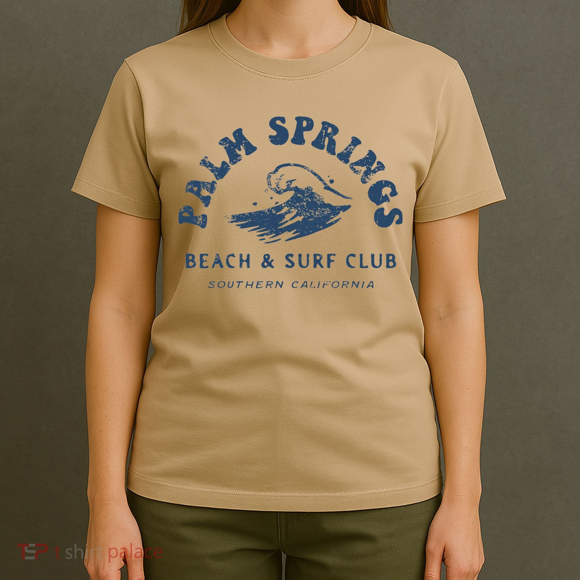 Groovy Retro Palm Springs Beach Surf Club Summer Vacations T-Shirt