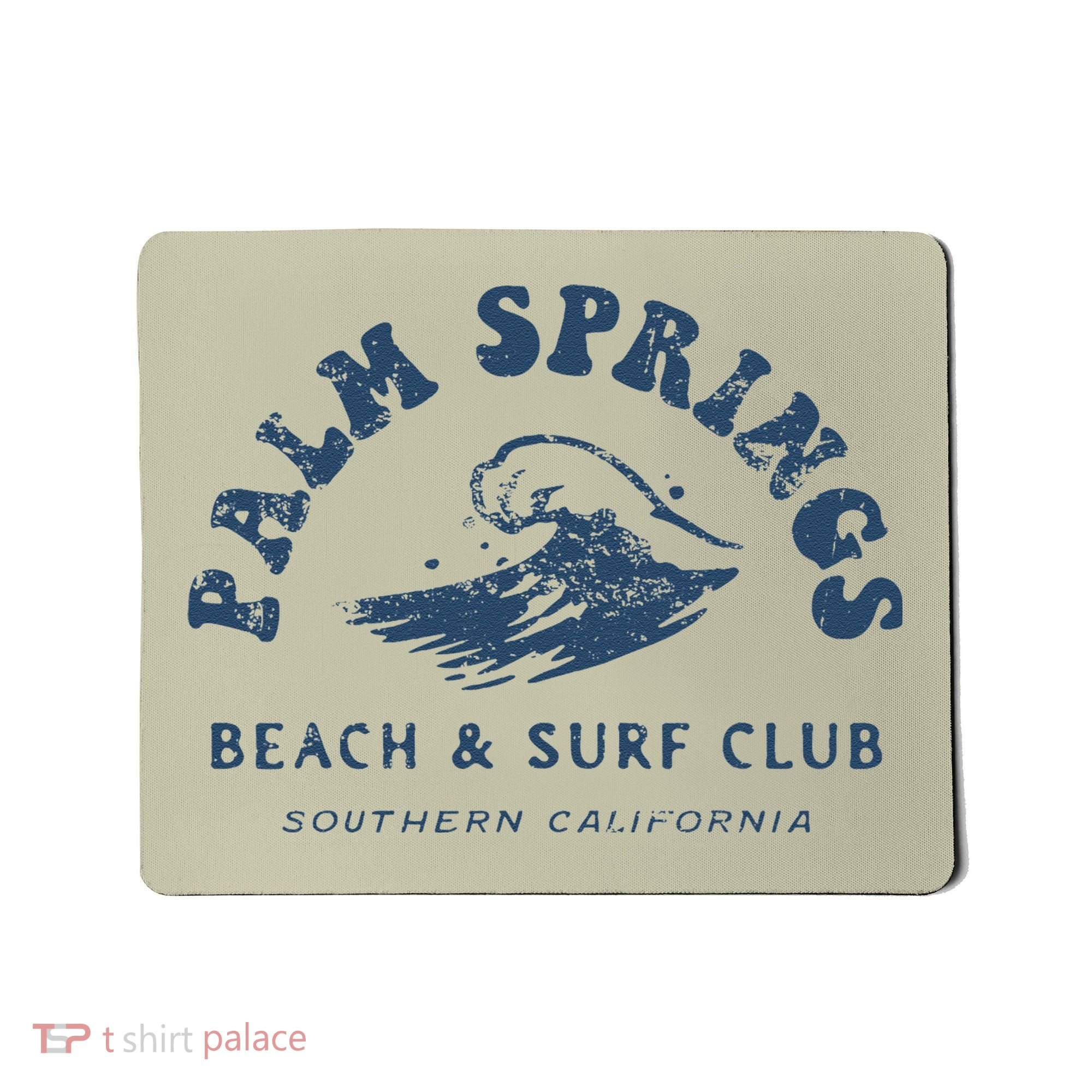 Groovy Retro Palm Springs Beach Surf Club Summer Vacations Mousepad