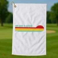 Grand Rapids Retro Michigan Golf Towel thumb 1