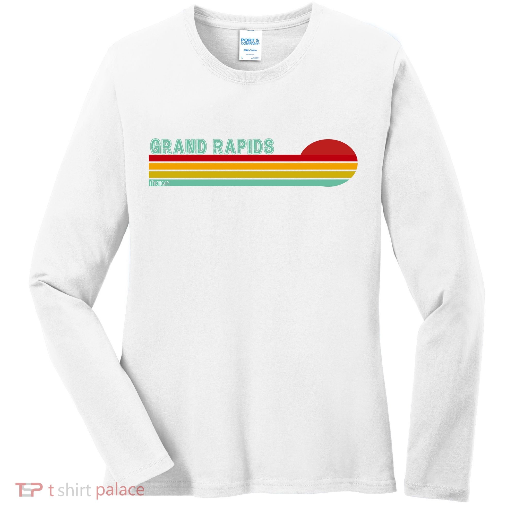 Grand Rapids Retro Michigan Women's Long Sleeve Shirt