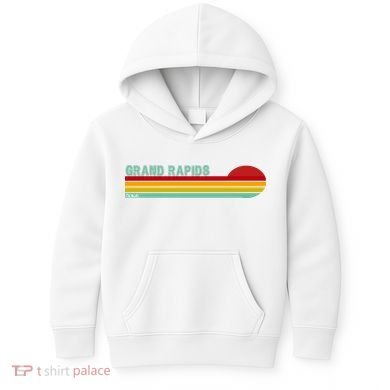 Grand Rapids Retro Michigan Kids Hoodie