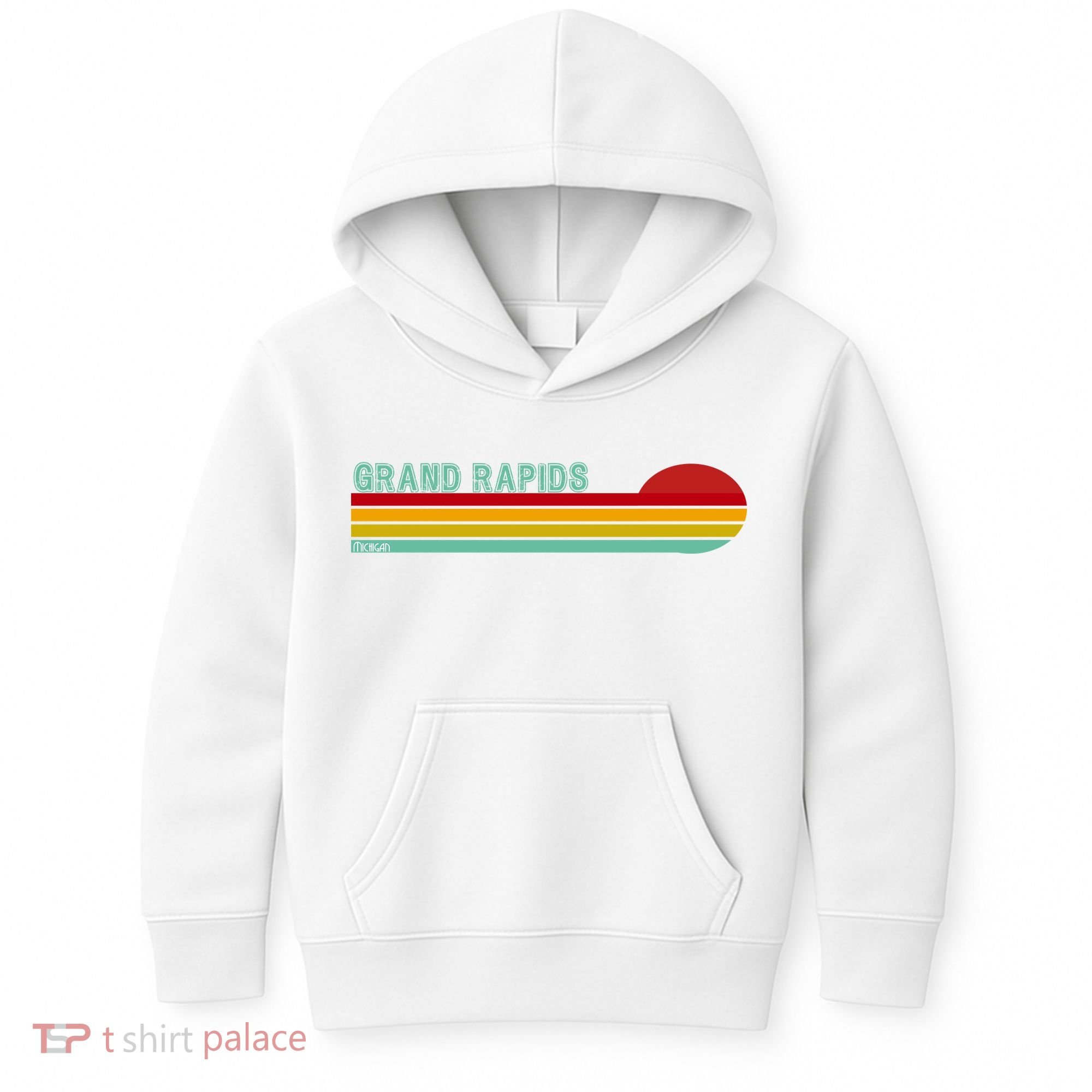Grand Rapids Retro Michigan Kids Hoodie