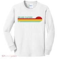 Grand Rapids Retro Michigan Kids Long Sleeve Shirt thumb 0
