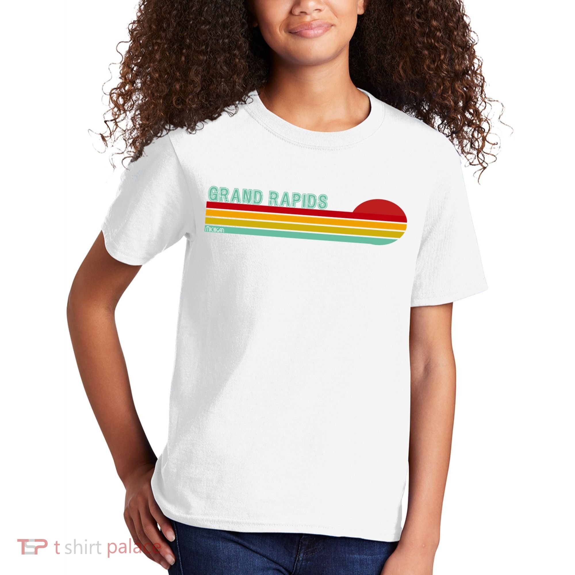 Grand Rapids Retro Michigan Kids T-Shirt