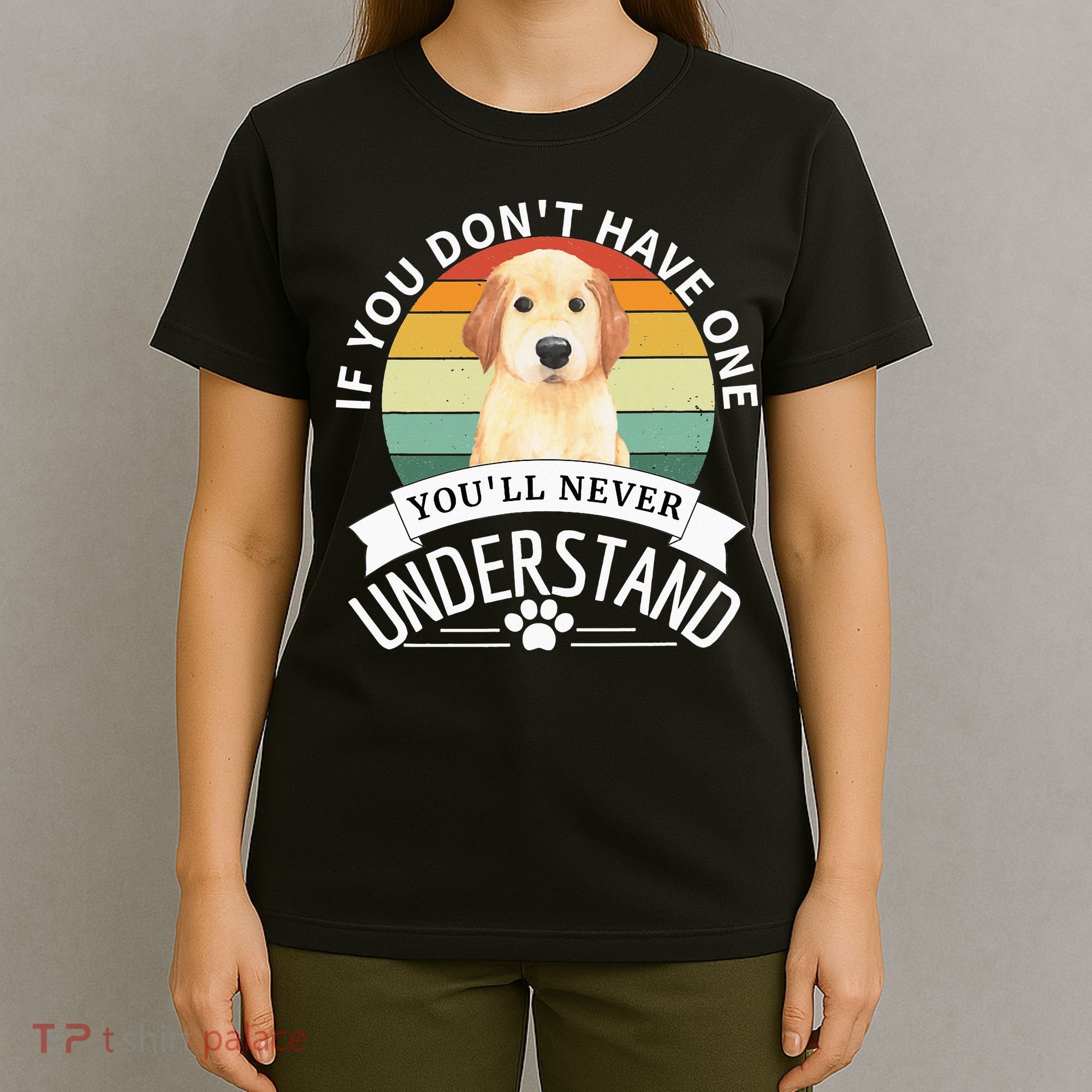 Golden Retriever Retro Vintage Dog Lovers T-Shirt
