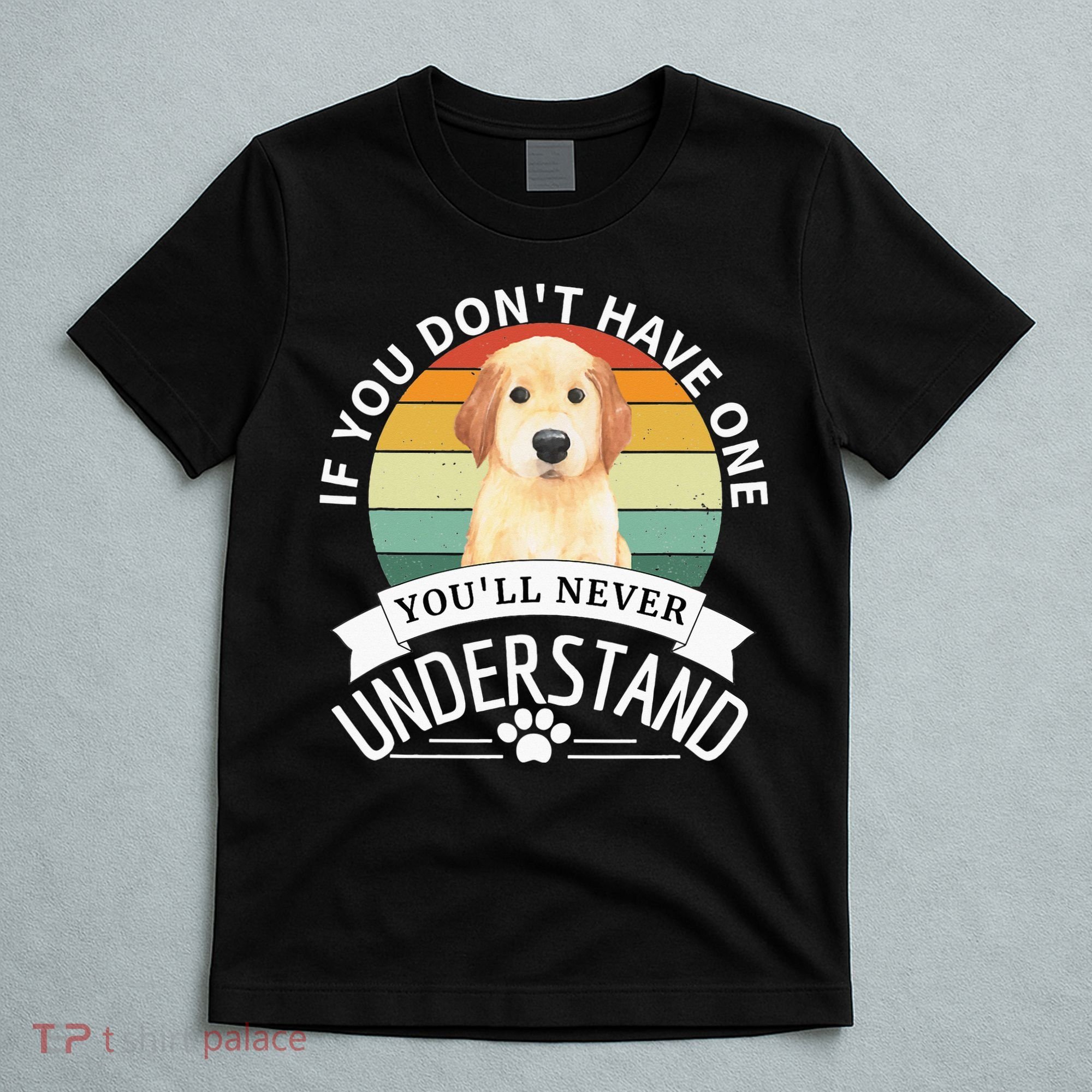 Golden Retriever Retro Vintage Dog Lovers T-Shirt