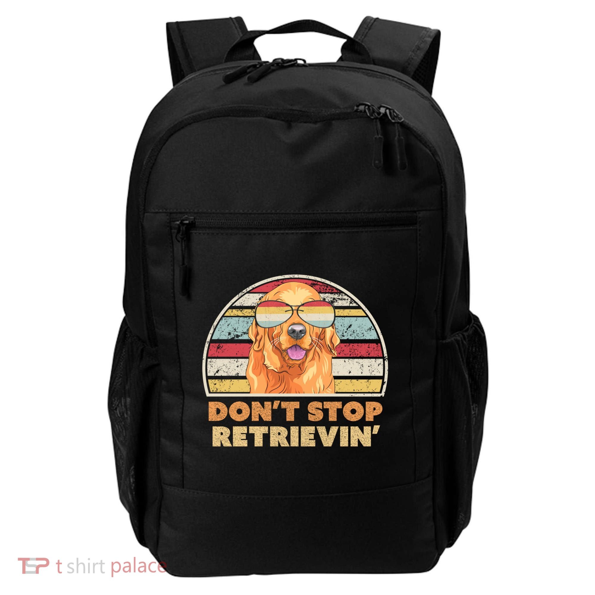 Golden Retriever Retro Dont Stop Retrievin Cool Gift Backpack
