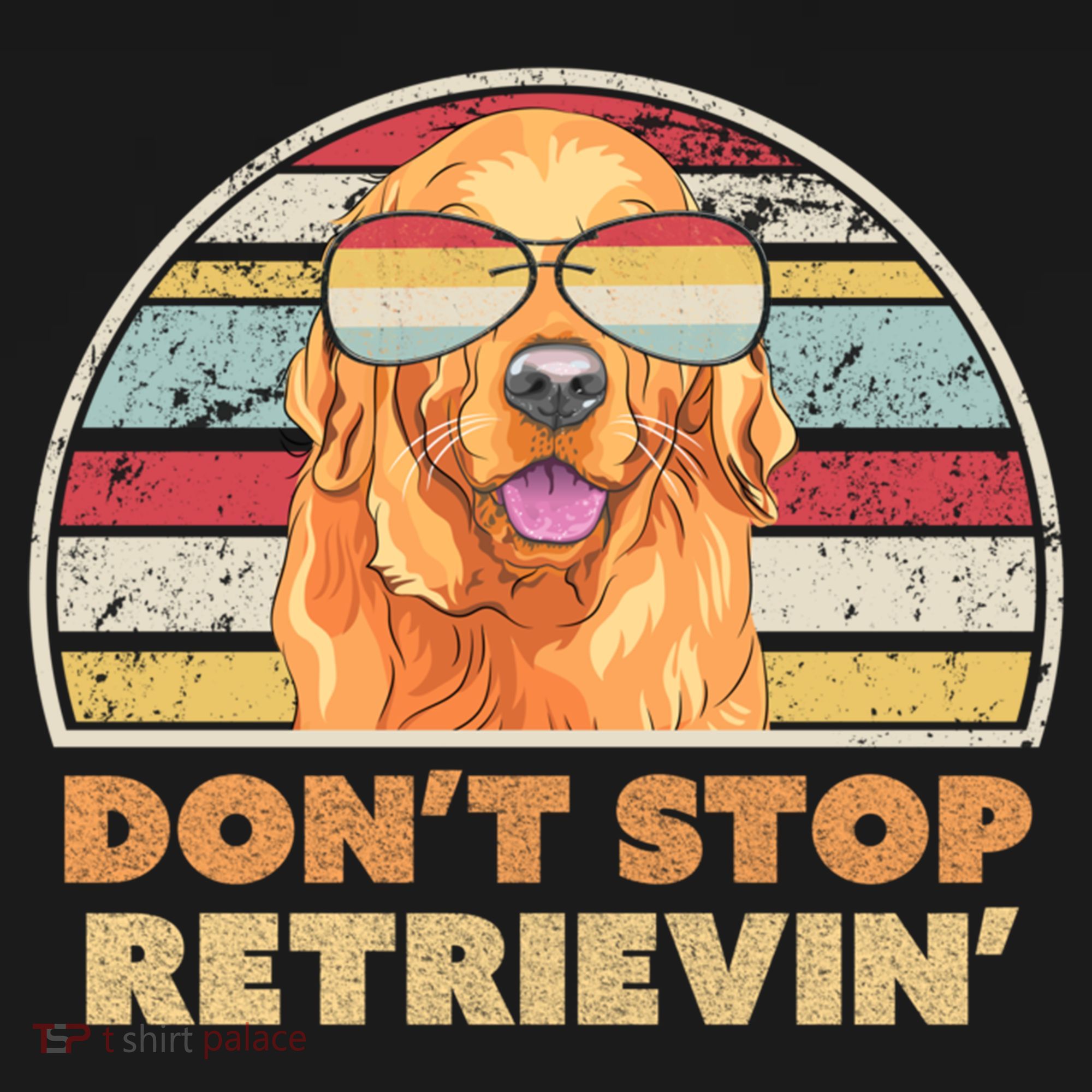 Golden Retriever Retro Dont Stop Retrievin Cool Gift Bucket Hat
