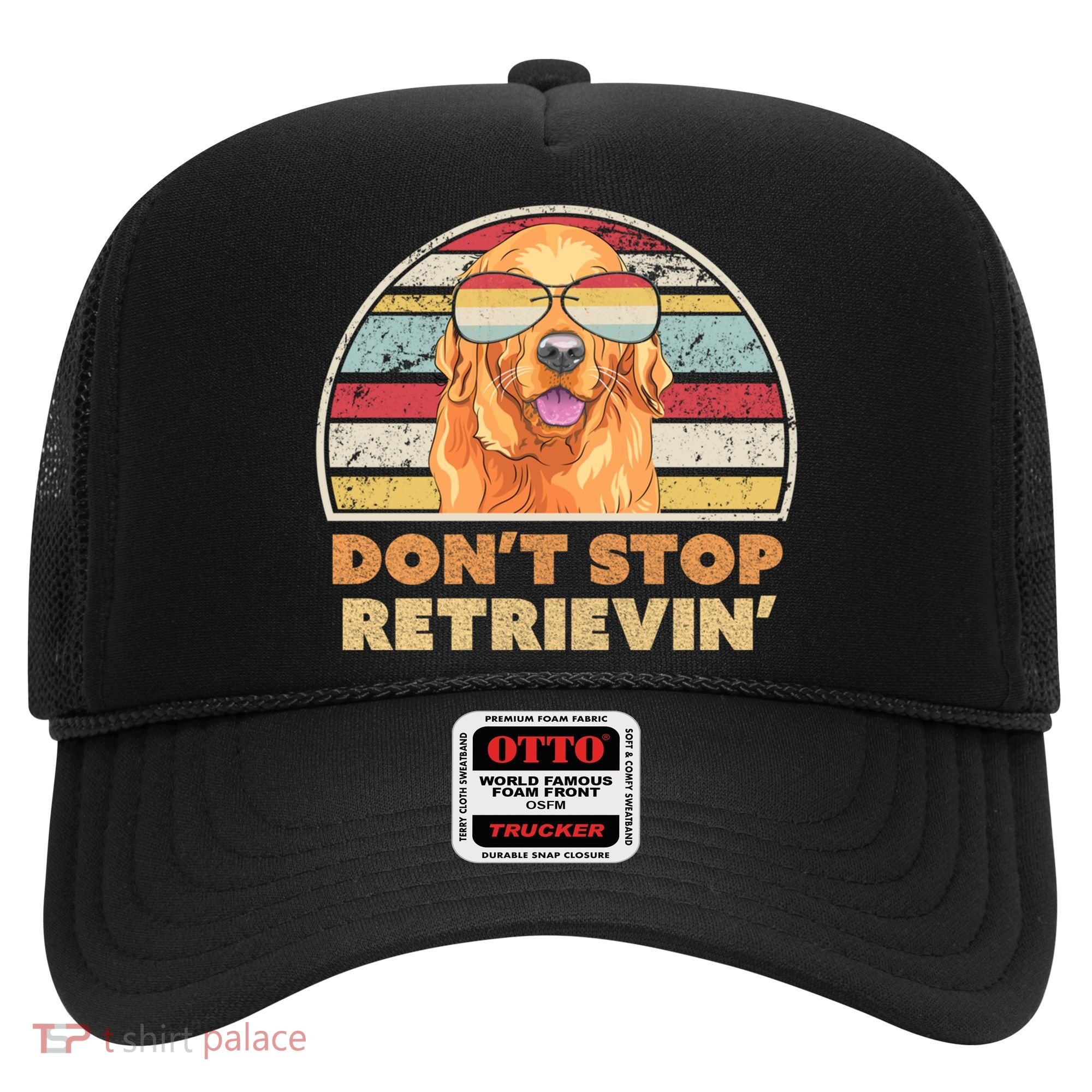Golden Retriever Retro Dont Stop Retrievin Cool Gift Hat