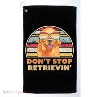 Golden Retriever Retro Dont Stop Retrievin Cool Gift Golf Towel thumb 0