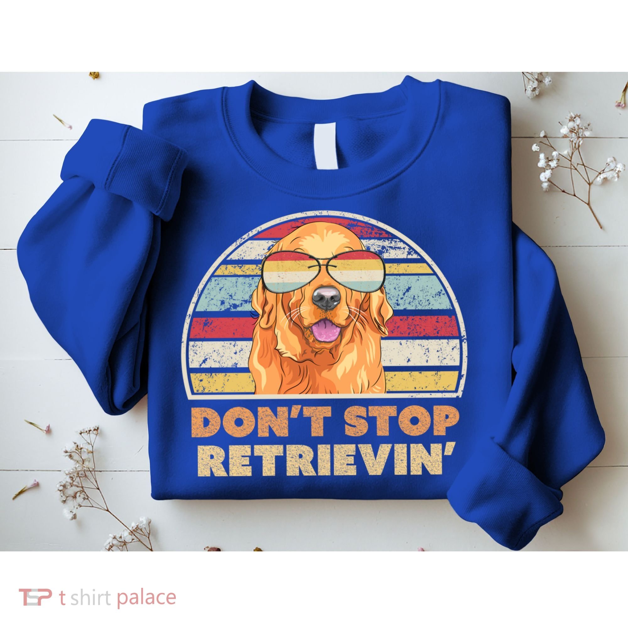 Golden Retriever Retro Dont Stop Retrievin Cool Gift Sweatshirt