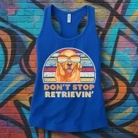 Golden Retriever Retro Dont Stop Retrievin Cool Gift Women's Tank Top thumb 3