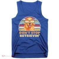 Golden Retriever Retro Dont Stop Retrievin Cool Gift Tank Top thumb 0