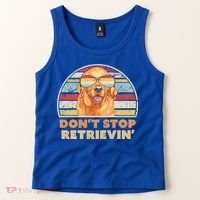 Golden Retriever Retro Dont Stop Retrievin Cool Gift Tank Top thumb 2