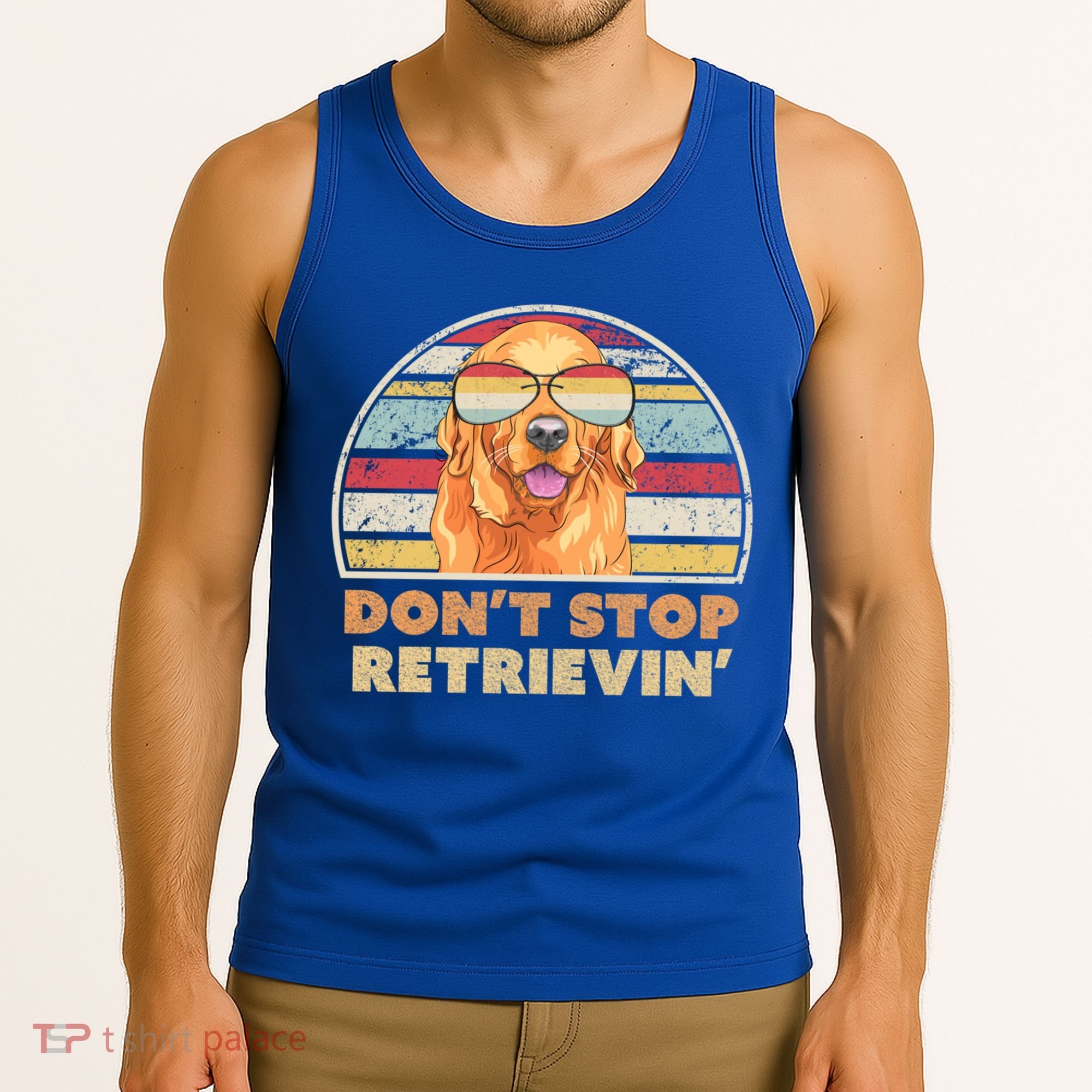 Golden Retriever Retro Dont Stop Retrievin Cool Gift Tank Top