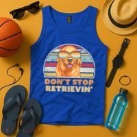 Golden Retriever Retro Dont Stop Retrievin Cool Gift Tank Top thumb 4