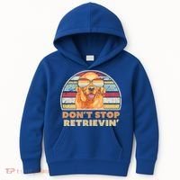 Golden Retriever Retro Dont Stop Retrievin Cool Gift Kids Hoodie thumb 0