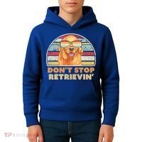Golden Retriever Retro Dont Stop Retrievin Cool Gift Kids Hoodie thumb 4