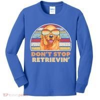 Golden Retriever Retro Dont Stop Retrievin Cool Gift Kids Long Sleeve Shirt thumb 0