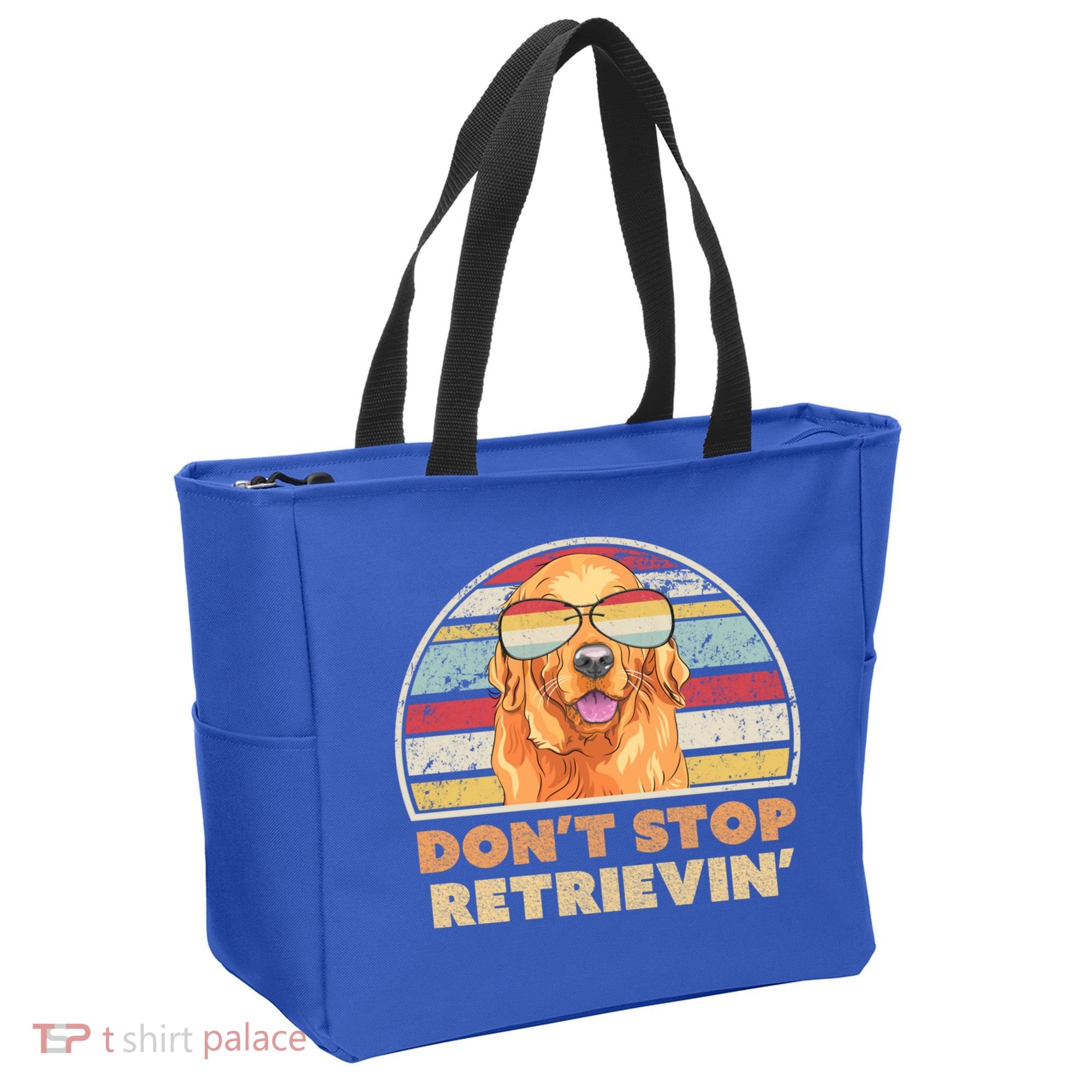 Golden Retriever Retro Dont Stop Retrievin Cool Gift Tote Bag
