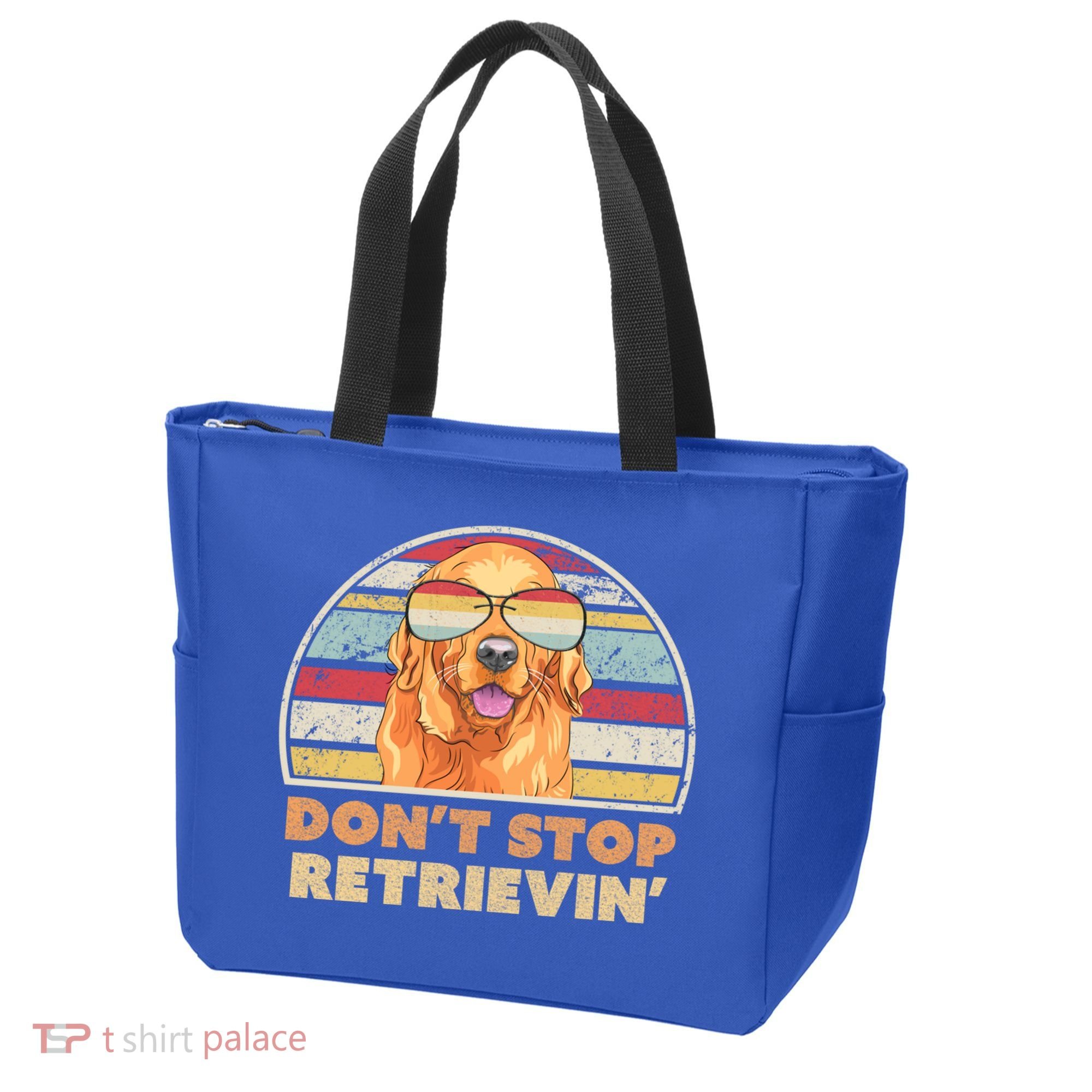 Golden Retriever Retro Dont Stop Retrievin Cool Gift Tote Bag