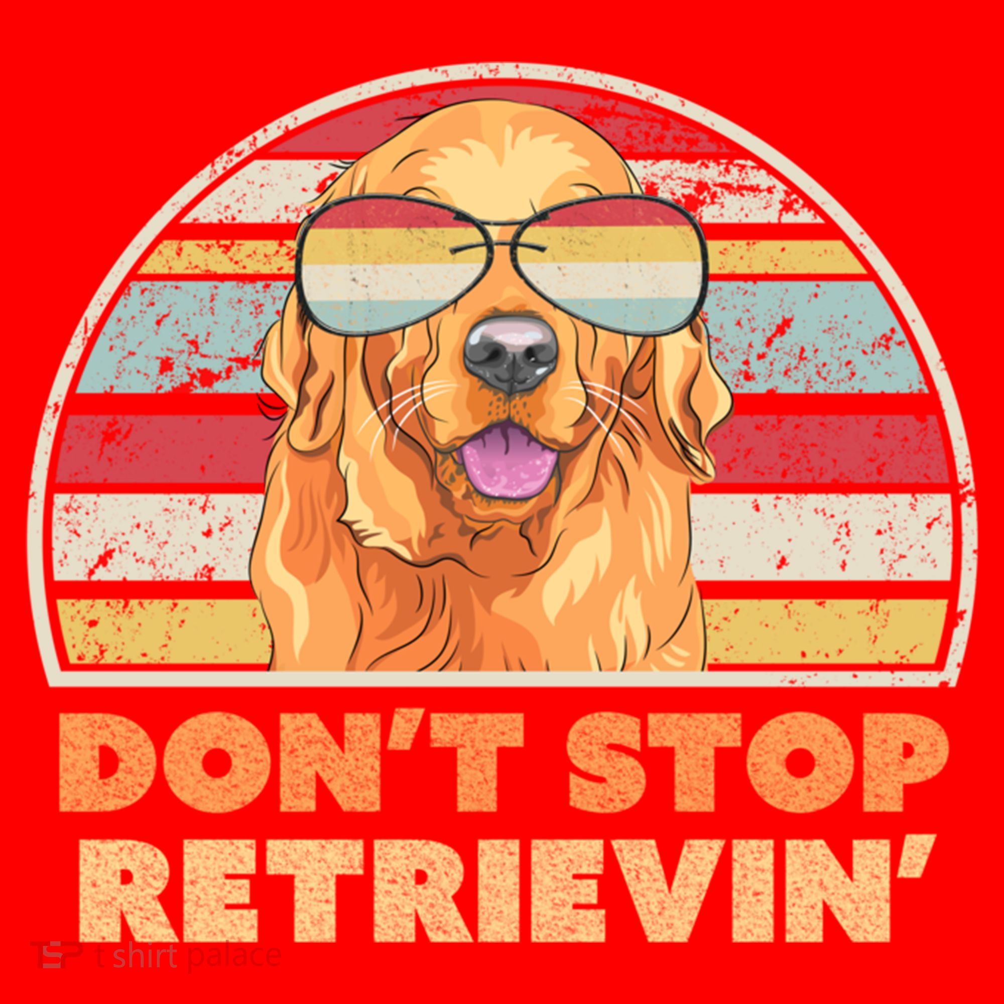 Golden Retriever Retro Dont Stop Retrievin Cool Gift Santa Hat