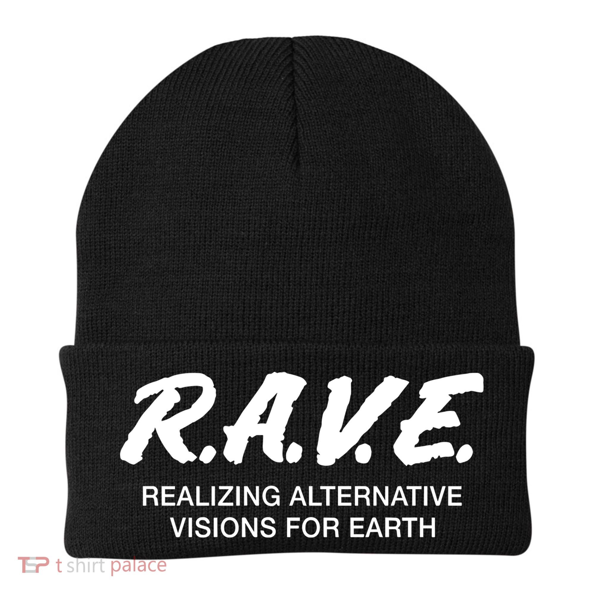 Gjonesbass Rave Realizing Alternative Visions For Earth Beanie