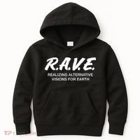 Gjonesbass Rave Realizing Alternative Visions For Earth Kids Hoodie thumb 0