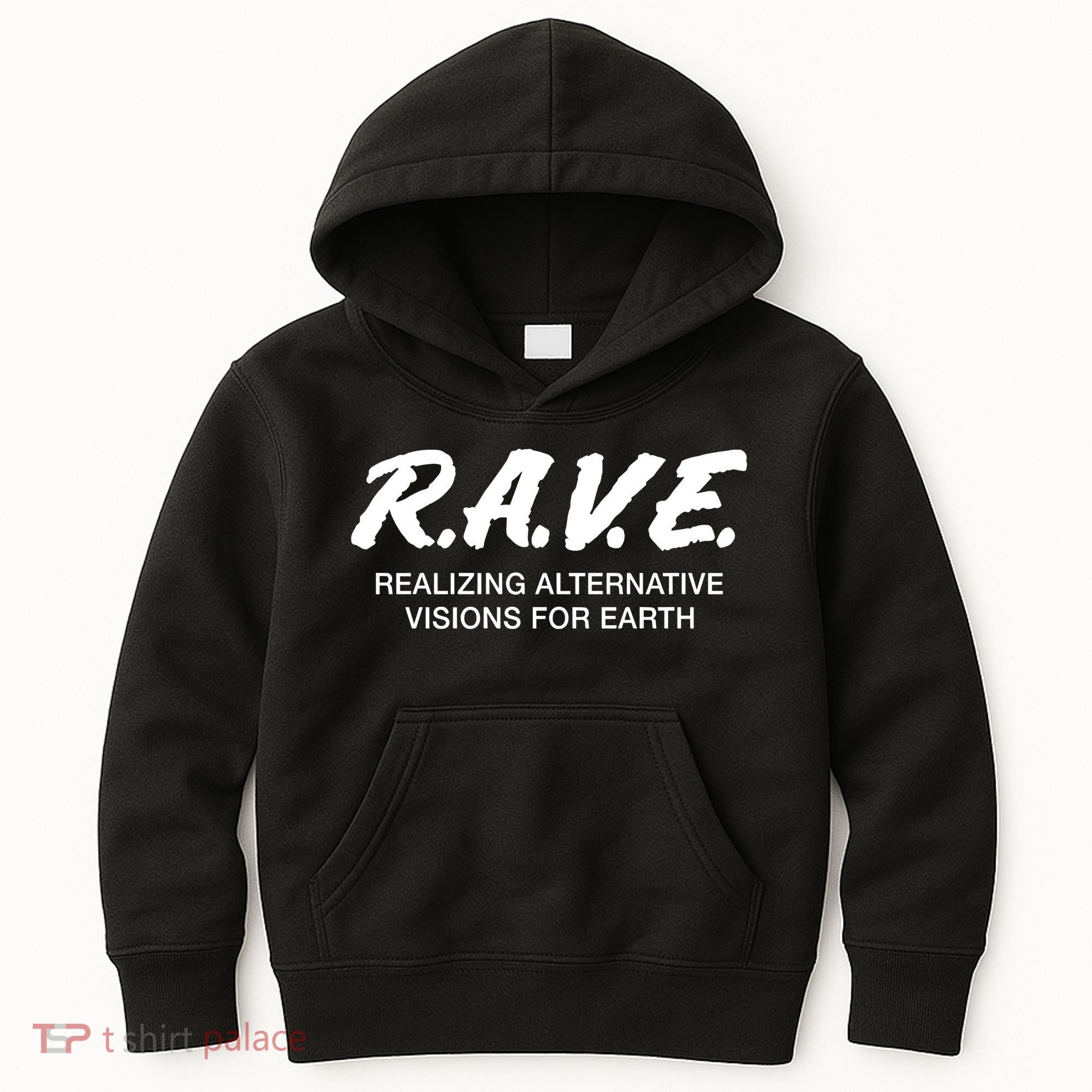 Gjonesbass Rave Realizing Alternative Visions For Earth Kids Hoodie