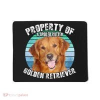 Golden Retriever Retro Property Of Mousepad thumb 0