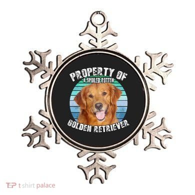Golden Retriever Retro Property Of Ornament