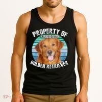 Golden Retriever Retro Property Of Tank Top thumb 3