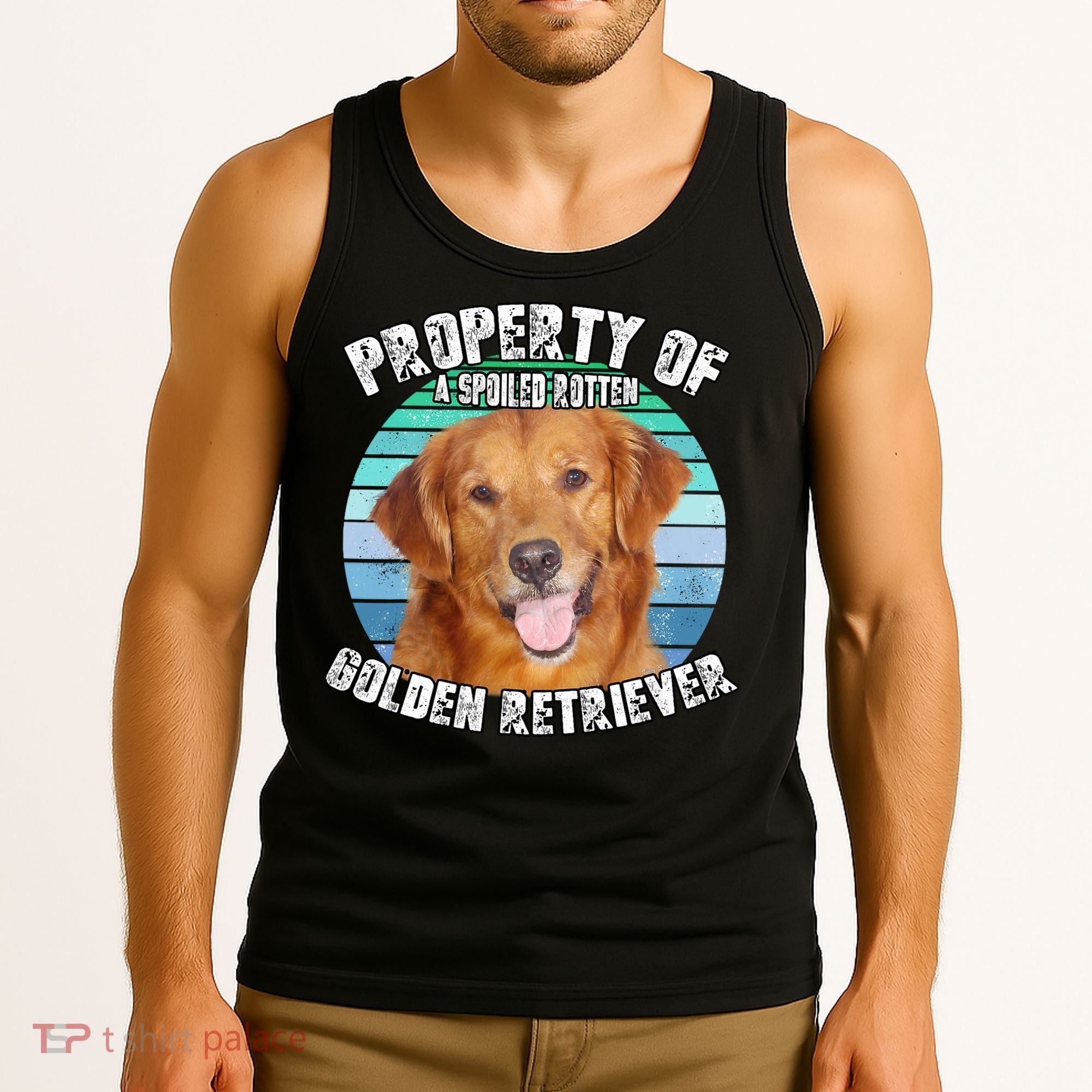 Golden Retriever Retro Property Of Tank Top