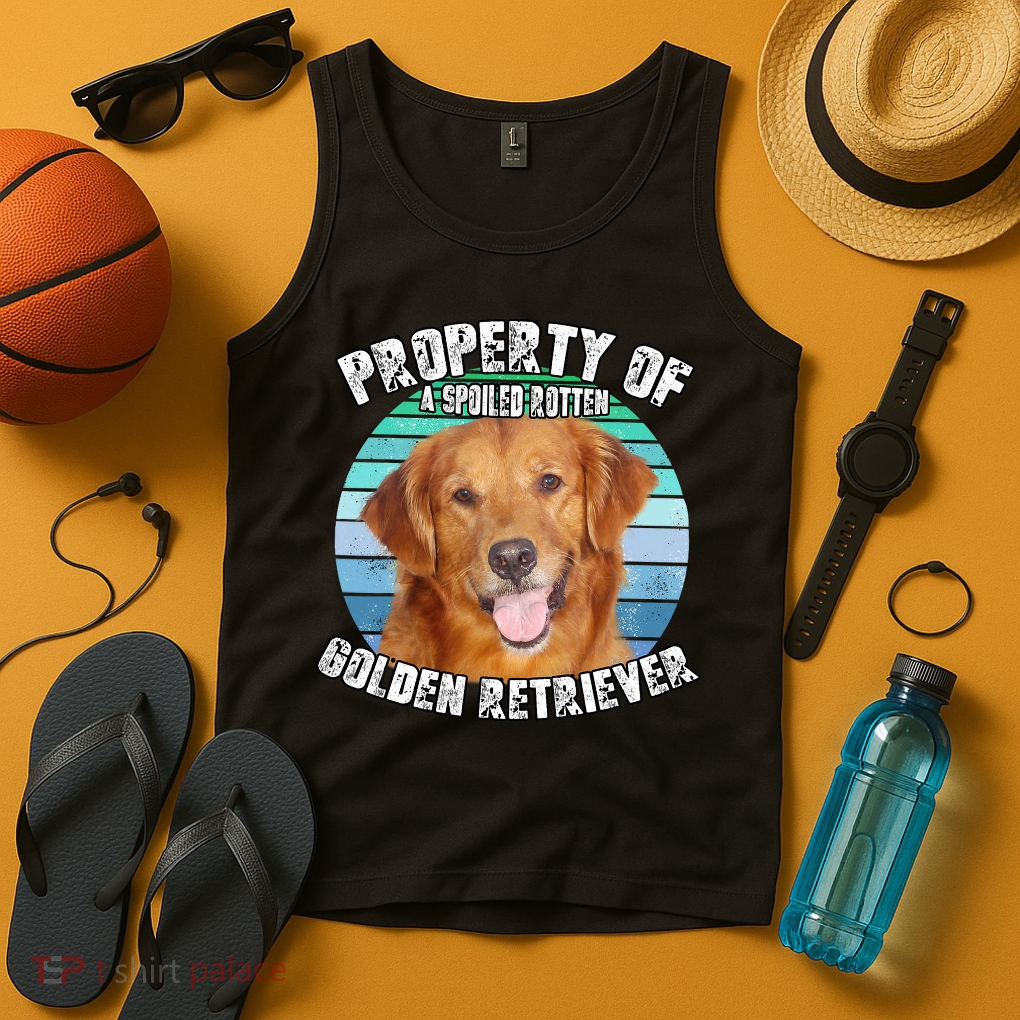 Golden Retriever Retro Property Of Tank Top