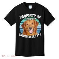 Golden Retriever Retro Property Of Kids T-Shirt thumb 0