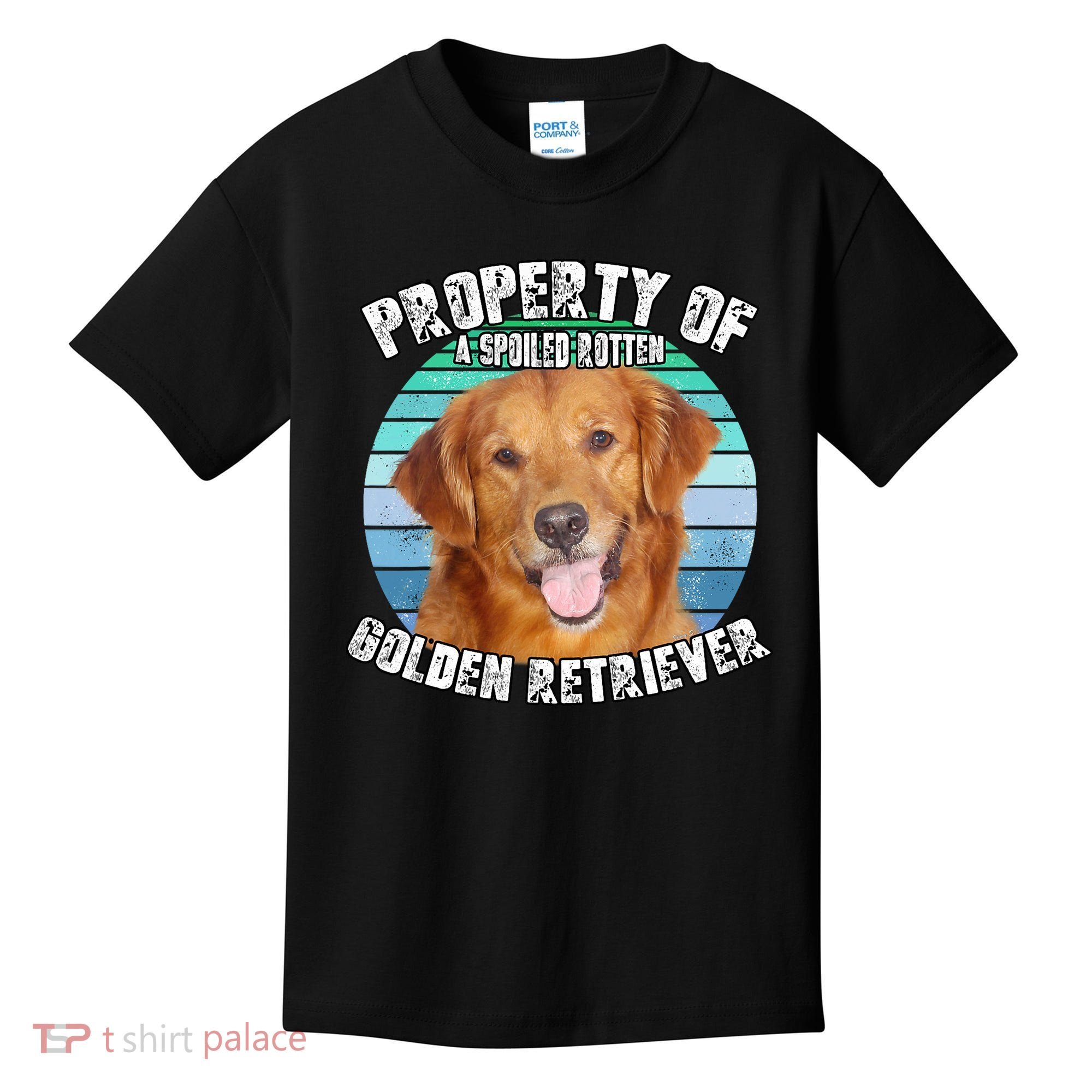 Golden Retriever Retro Property Of Kids T-Shirt